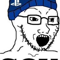 beanie clothes glasses hat open_mouth playstation sony soyjak stubble text variant:soyak // 572x808 // 189.4KB