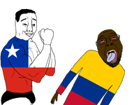 artist:chauvin black_skin brown_skin buff deportation flag:chile flag:colombia latin_america mogged muscles punch variant:bernd variant:chudjak // 2880x2243 // 296.9KB