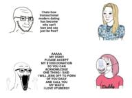 2soyjaks arm closed_mouth concerned excited glasses hand hands_up love mask place_japan soyjak stretched_mouth stubble subvariant:soyak_(irritated) subvariant:wewjak text variant:soyak vt_(4chan) vtuber // 1946x1445 // 1015.9KB