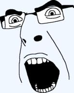 angry face glasses open_mouth template variant:cobson // 414x517 // 16.0KB