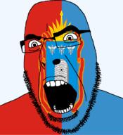 animal bee beehive crown flag flag:tambov_oblast full_head glasses hair insects looking_to_the_right oblast open_mouth russia soyjak stubble tambov_oblast teeth text transparent transparent_background variant:cobson // 721x789 // 136.9KB