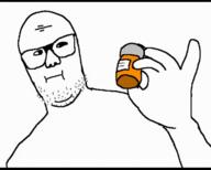animated closed_mouth glasses hand meds soyjak stubble variant:unknown // 720x576 // 106.5KB