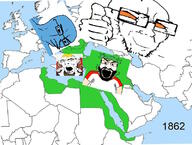 1862 4chan 4soyjaks anime closed_mouth europe glasses hair map open_mouth red_eyes reddit soyjak_party stretched_mouth stubble subvariant:science_lover thumbs_up twitter variant:chudjak variant:cobson variant:markiplier_soyjak variant:soyak yotsoyba // 800x604 // 295.1KB