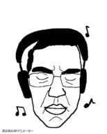 animated byonbyon closed_eyes closed_mouth glasses headphones music musical_note poyopoyo soyjak subvariant:patrick variant:chudjak // 321x400 // 141.4KB