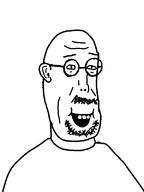 2025 beard cheek_lines cheeks concerned ear eyebrows fake_smile forehead_lines glasses moustache neck nerd nose nostrils nu-variant smile soyjak stubble variant:gerkjak // 600x800 // 21.6KB