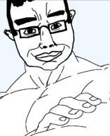 glasses hand looking_at_you muscles shirtless smile subvariant:chudjak_front subvariant:hulkjak transparent_background variant:chudjak // 618x763 // 17.9KB