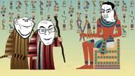 aaron egypt head hieroglyph hieroglyphs moses pharaoh plague seven_plagues soyjak tick ticks variant:chudjak variant:feraljak variant:impish_soyak_ears // 640x360, 53.5s // 3.3MB