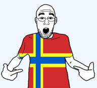 arm british clothes ear flag flag:orkney glasses hair hand open_mouth orkney pointing scotland soyjak stubble teeth tshirt united_kingdom variant:shirtjak // 1236x1118 // 27.0KB