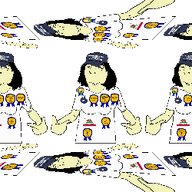 3dgifmaker animated asian clothes female glasses hair hat protokleki soyjak squint subvariant:female_cobson variant:cobson // 250x250 // 405.8KB