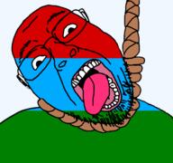 ack dead flag flag:karelia glasses hair hanging karelia open_mouth rope russia skin soyjak stubble suicide teeth tongue transparent transparent_background variant:bernd white yellow_teeth // 768x719 // 24.6KB