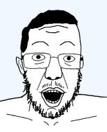 excited glasses hair moustache open_mouth series:fusionjaks soyboy stubble subvariant:patrick subvariant:patrick_(excited) subvariant:slowburn_patrick template variant:a24_slowburn_soyjak variant:chudjak white_skin // 986x1224 // 47.8KB