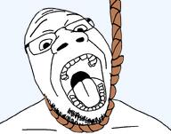 ack glasses hanging open_mouth rope soyjak stubble template transparent_background variant:goopjak // 800x630 // 65.6KB