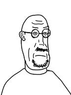 2025 angry beard cheek_lines cheeks closed_mouth ear eyebrows forehead_lines glasses moustache neck nerd nose nostrils nu-variant soyjak stubble variant:gerkjak // 600x800 // 21.3KB