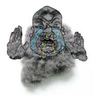 angry bald crying dust dustball hairy hand hands_up mucus open_mouth series:materialjaks variant:heelvsjak // 442x463 // 173.7KB