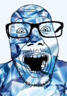 gem glasses mustache open_mouth soyjak stubble variant:punkjak // 918x1306 // 1.1MB