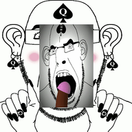 animated bbc biting_lip blowjob blush distorted ear earring facial_mark forehead_mark glasses hand nose_piercing nose_ring open_mouth painted_nails queen_of_spades soyjak stubble subvariant:hornyson subvariant:slutson variant:cobson // 526x526 // 1.8MB