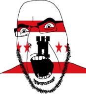 angry building castle drenthe flag flag:drenthe full_head glasses hair looking_to_the_right netherlands open_mouth soyjak star_(symbol) stubble teeth variant:cobson // 721x789 // 31.0KB