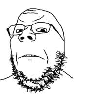 angry frown glasses soyjak stubble variant:gapejak // 686x726 // 112.8KB