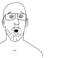 ear glasses open_mouth soyjak stubble variant:unknown // 617x617 // 15.9KB