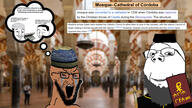 beard bible black bloodshot_eyes book bookmark brown_skin chirho christianity church clothes cordoba cross crying glasses greece greek_text hat islam kalimavkion large_eyebrows open_mouth orthodox orthodox_church orthodox_priest priest red robe s soyjak spain stretched_mouth subvariant:wholesome_soyjak taqiyah variant:gapejak variant:soyak // 1920x1080 // 455.0KB