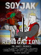 ack advertisement agartha armor aryan beard big_lips blond bloodshot_eyes blue_eyes glasses hyperborea jartynigger jimbo_(user) knight meta:namefags movie multiple_soyjaks nazism nigger niggers poster sharty side_profile soyjak_party subvariant:chudplier swastika sword trend:aryan trend:jartycuck trend:slopjak variant:chudjak variant:markiplier_soyjak war // 626x835 // 669.4KB