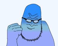 bald black_glasses blue_skin calm closed_eyes closed_mouth evil eyeglasses eyes fist full_head mouth nose smile stubble syndrome_(the_incredibles) template the_incredibles transparent_background variant:syndromejak // 557x446 // 11.3KB