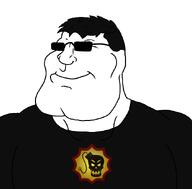 closed_mouth hair mental_mate meta:op_is_a_shalala_for_not_adding_a_variant_tag mexiaryan meximutt muscular_male serious_sam smile soyjak subvariant:mexiaryan subvariant:mexicaryan t-shirt video_game white_background white_skin // 886x872 // 65.5KB