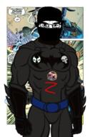 Warrior-Z(user) arabic_text balaclava bat batman batman_(series) buff caligraphy flag flag:norway flag:shahada full_body iron islam kratos kufic muscles muscular_male muslims norway punisher red self_insert shahada skull soybooru spawn stick subvariant:chudjak_front variant:chudjak // 480x729 // 315.7KB