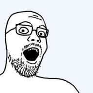 glasses open_mouth soyjak stubble template variant:unknown // 550x550 // 9.9KB