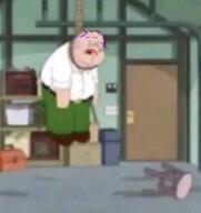 ack belt clothes family_guy garage green_pants hair meta:low_resolution meta:nas peter_griffin pink_hair rope suicide tranny variant:wnbag white_shirt // 1122x1190 // 1.4MB