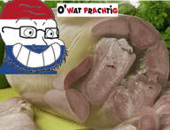 bad calarts dutch dutch_text flag flag:netherlands food glasses hair happy irl irl_background jelly meat netherlands soyjak stubble teeth text variant:soyak // 633x486 // 93.9KB