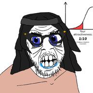 blue_eyes clothes hair hat merge saliva sloptran teeth text ugly variant:feraljak variant:soytan wrinkles // 1024x1024 // 258.3KB