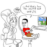 3soyjaks buff chair closed_mouth clothes cloud computer confused emmy_the_robot flag:transgender_pride_flag glasses hair lynching maid molly_(nandroid) muscles nandroid nazism open_mouth question_mark robot rope self_insert smile smug speech_bubble sun swastika sweating text tranny tree tshirt variant:bernd variant:chudjak // 1125x1125 // 215.1KB