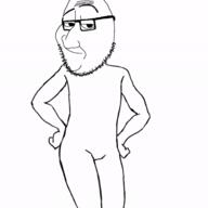 Smug_Little_Fuck animated fukkireta glasses selfish_little_fuck smile smirk smug soyjak stubble variant:smugjak // 600x600 // 918.4KB