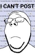 bot closed_eyes closed_mouth post sad soyjak_party subvariant:wholesome_soyjak text variant:gapejak // 600x941 // 94.2KB