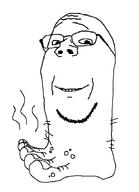 acne admin closed_mouth finger foot foot_user glasses smell smile stubble subvariant:wholesome_soyjak variant:gapejak // 662x915 // 32.2KB
