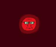 anthropomorphism closed_mouth glasses looking_at_you neutral nose red_background red_blood_cell red_skin variant:markiplier_soyjak // 744x624 // 11.2KB