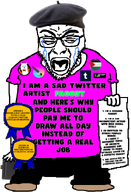 artist award clothes crying deviantart drawing_tablet faggot flag:palestine glasses hat holding_object krita paper stubble subvariant:full_body_rupturejak tumblr twitter variant:rupturejak white_skin // 448x658 // 164.0KB