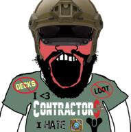 clothes combat_helmet contractors destiny_(game) destiny_2 green_shirt hearthstone helmet logo subvariant:science_lover tshirt valve_index variant:markiplier_soyjak video_game vr_headset white_background // 800x804 // 275.3KB