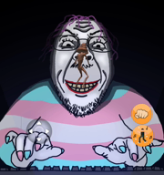 dance dark fat flag:transgender_pride_flag glasses grin keyboard lipstick mustache nails poop punch purple_hair skinny snapchat stubble tranny typing variant:bernd // 720x768, 9s // 2.7MB