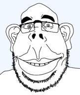 closed_mouth ear glasses grin soyjak stubble template transparent_background variant:obsjak // 1030x1222 // 35.7KB