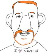 big_ears big_nose clothes fishtank_live i_love orange_beard orange_hair small_eyes smile smirk teeth transgender_flag tshirt variant:unknown // 669x805 // 51.9KB