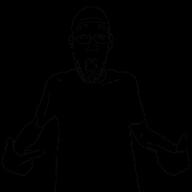 bald black_background dark glasses low_effort stubble variant:shirtjak // 1024x1024 // 78.6KB