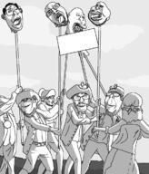 ack arm art artist:entiral background badge beheaded belt body closed_mouth clothes ear french_revolution glasses hand hat head_on_a_stick holding_object islamic jacket leg looking_at_you mask medal medieval meta meta:tagme multiple_soyjaks mutton_chops noon open_mouth paint redraw shading shitskin shovel sign smile smirk soyjak stake stubble subvariant:annabelle subvariant:brazilmutt subvariant:wholesome_soyjak teeth template text tongue variant:feraljak variant:gapejak variant:impish_soyak_ears variant:meximutt variant:protestantjak variant:soyak white_eyes // 1000x1173 // 172.1KB