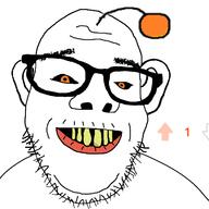 antenna glasses grin lips orange_eyes reddit redditard smile stubble upvote variant:buxjak // 720x720 // 92.0KB