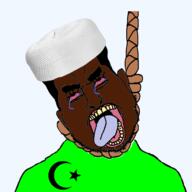 angry brown_skin countrywar death drew_pavlou fat glasses hanging islam martyr muslims obese rope serious stare suicide variant:pavloujak // 1164x1164 // 324.3KB