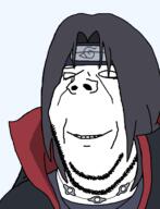 akatsuki akatsuki_uniform angry animated anime blood blood_from_eyes closed_mouth eyelids flash forehead_protector hair hair_intakes inverted konohagakure_symbol naruto_(series) open_mouth red_eyes sharingan smile soyjak subvariant:wholesome_soyjak tsukuyomi uchiha_itachi variant:gapejak // 734x958 // 896.7KB