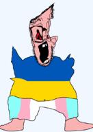 bloodshot_eyes country flag:transgender_pride_flag flag:ukraine glasses hohol oink pig pink_skin snout stubble tranny transgender_flag trend:slopjak ukraine variant:sloppy // 762x1079 // 22.6KB