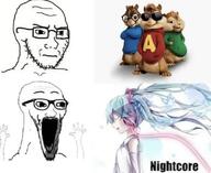 2soyjaks alvin_and_the_chipmunks anime chipmunk glasses headphones hoodie nightcore place_japan stubble subvariant:soyak_(irritated) subvariant:wewjak sunglasses thing_japanese variant:excited_soyjak variant:soyak // 784x640 // 86.3KB