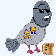 animal award bird bread glasses pigeon sisa_eyes stubble subvariant:condiment variant:feraljak variant:smugjak variant:soyak // 1600x1600 // 334.4KB